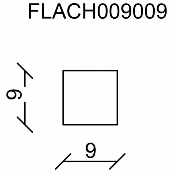 Quadratleiste, Fichte- & Kieferholz natur, LxHxT: 100 x 9 x 0,9 cm