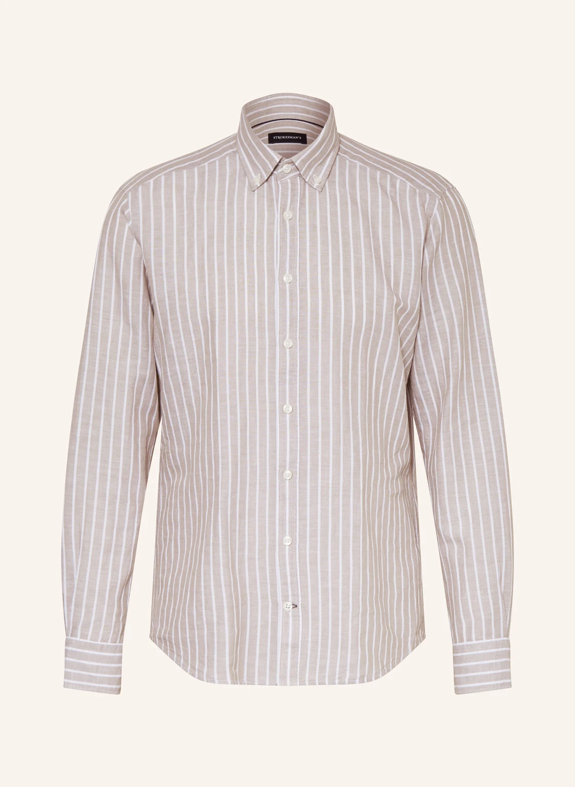 STROKESMAN'S Hemd Regular Fit mit Leinen