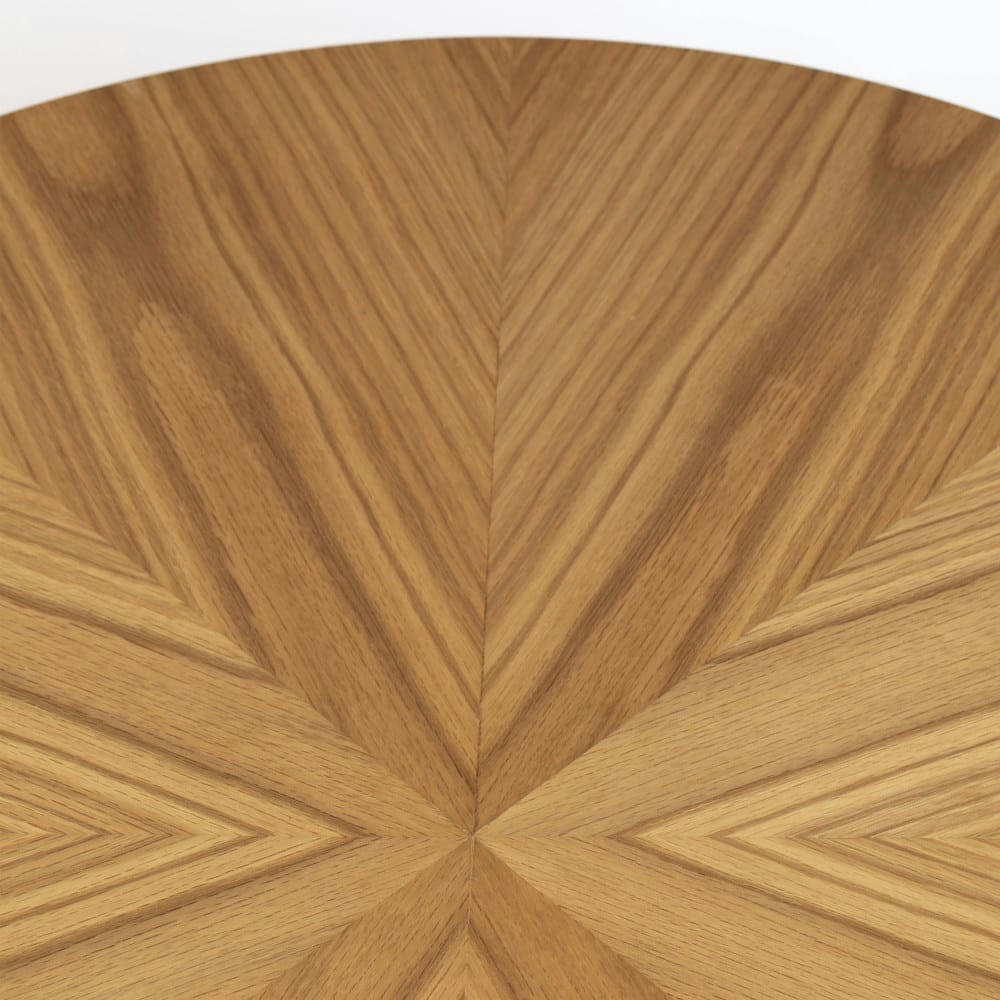 FABIO - Table basse d'appoint ronde en bois D80cm bois clair