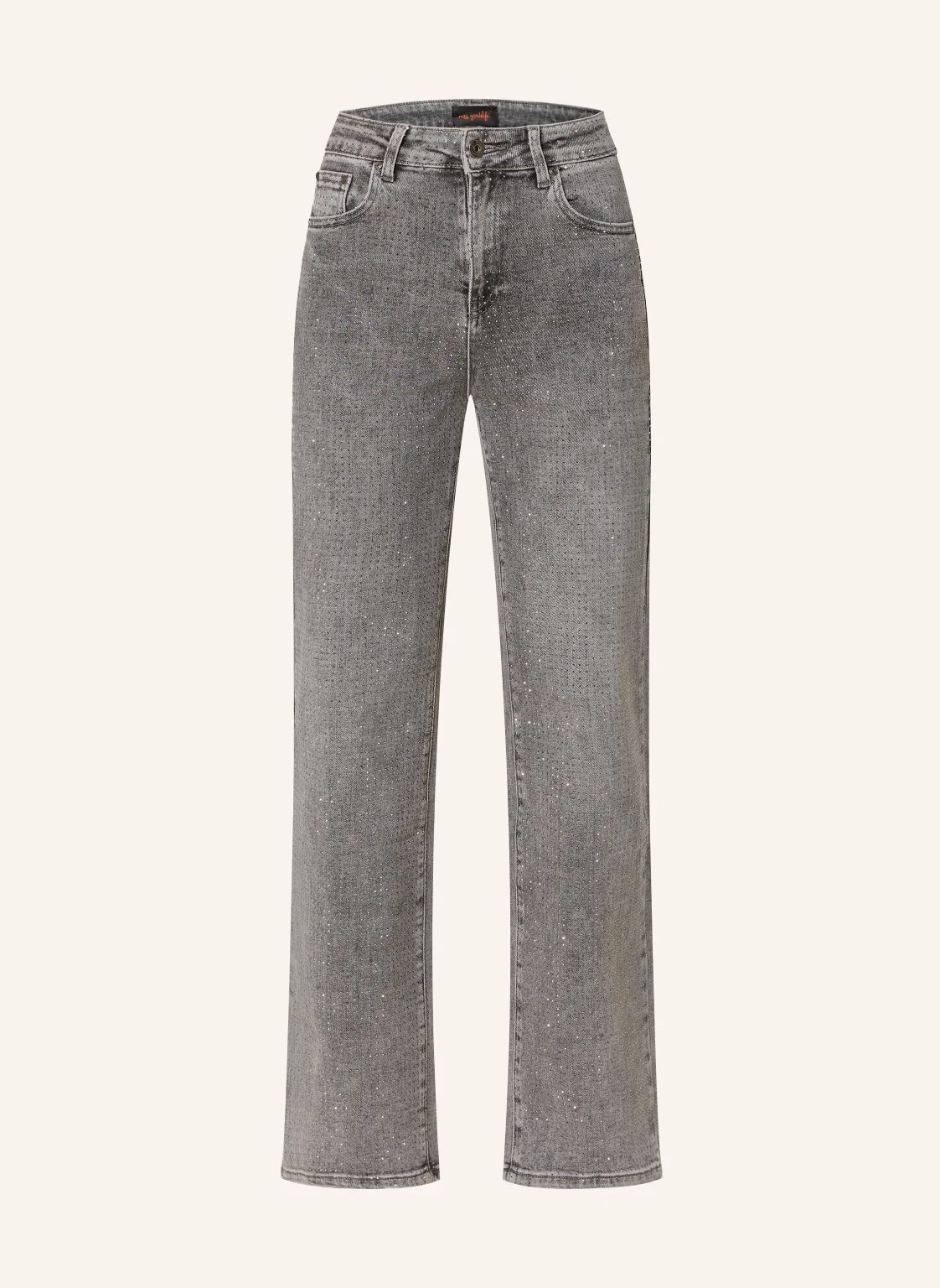 miss goodlife Straight Jeans mit Schmucksteinen