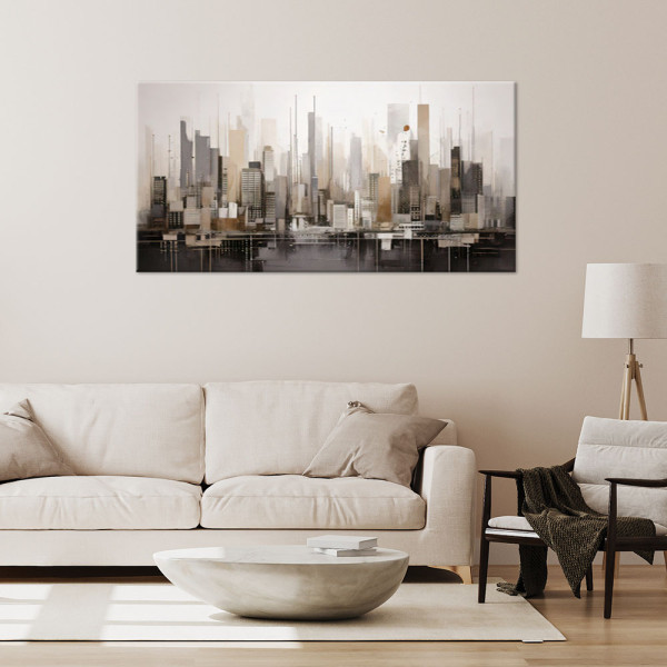 Feeby Obraz na płótnie, Miasto Panorama Abstrakcja 80x40