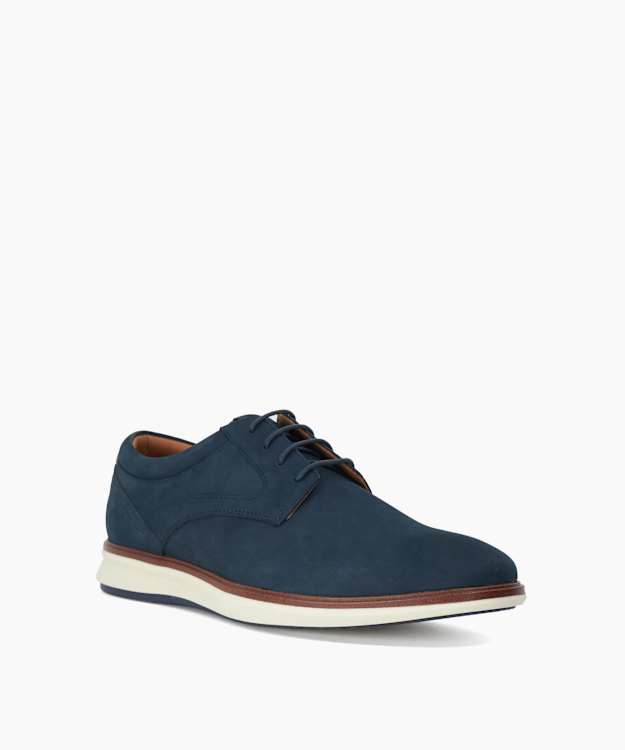 Brydon Navy - Leather Lace-Up Hybrid Shoes