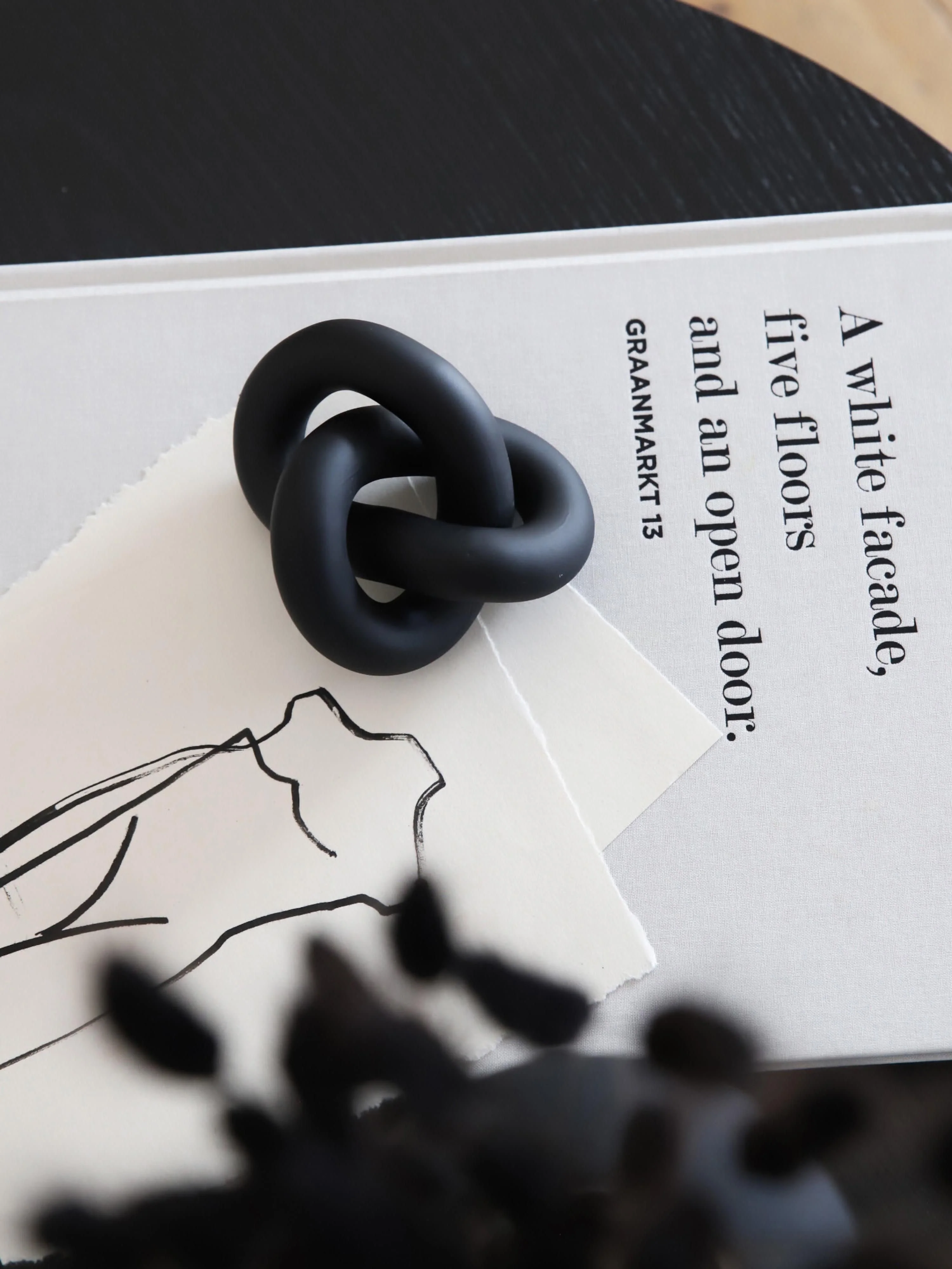 Handgefertigtes Deko-Objekt Knot, H 6 cm