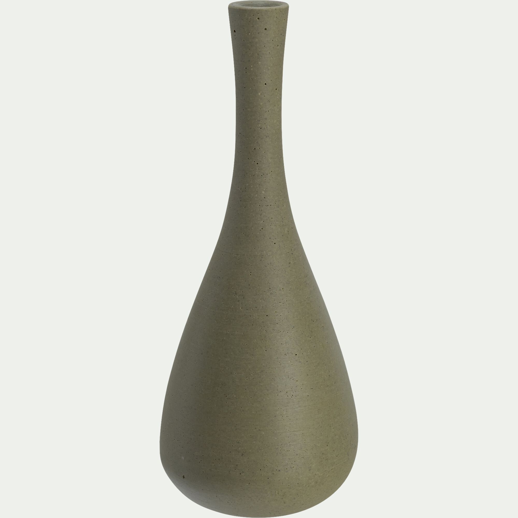 CARELI - Vase bouteille en polystone effet béton H38,5cm - vert
