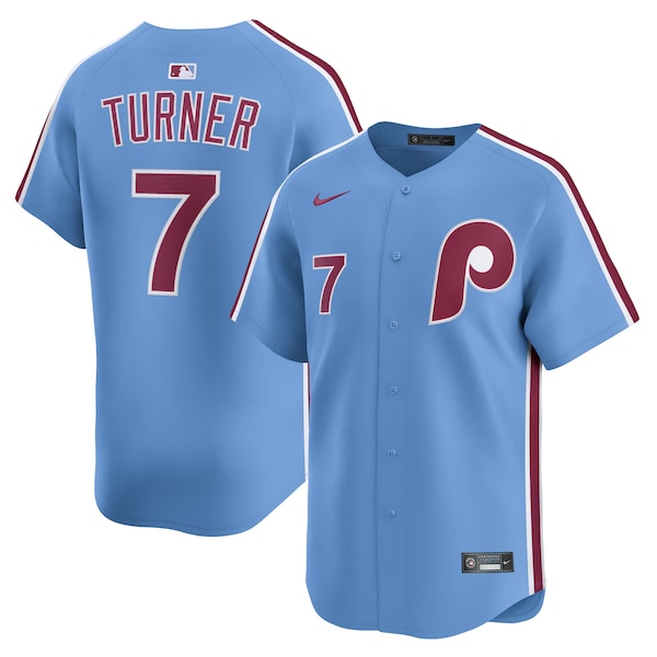 Trea Turner Philadelphia Phillies Nike Alternate Limited Player Jersey - Light Blue