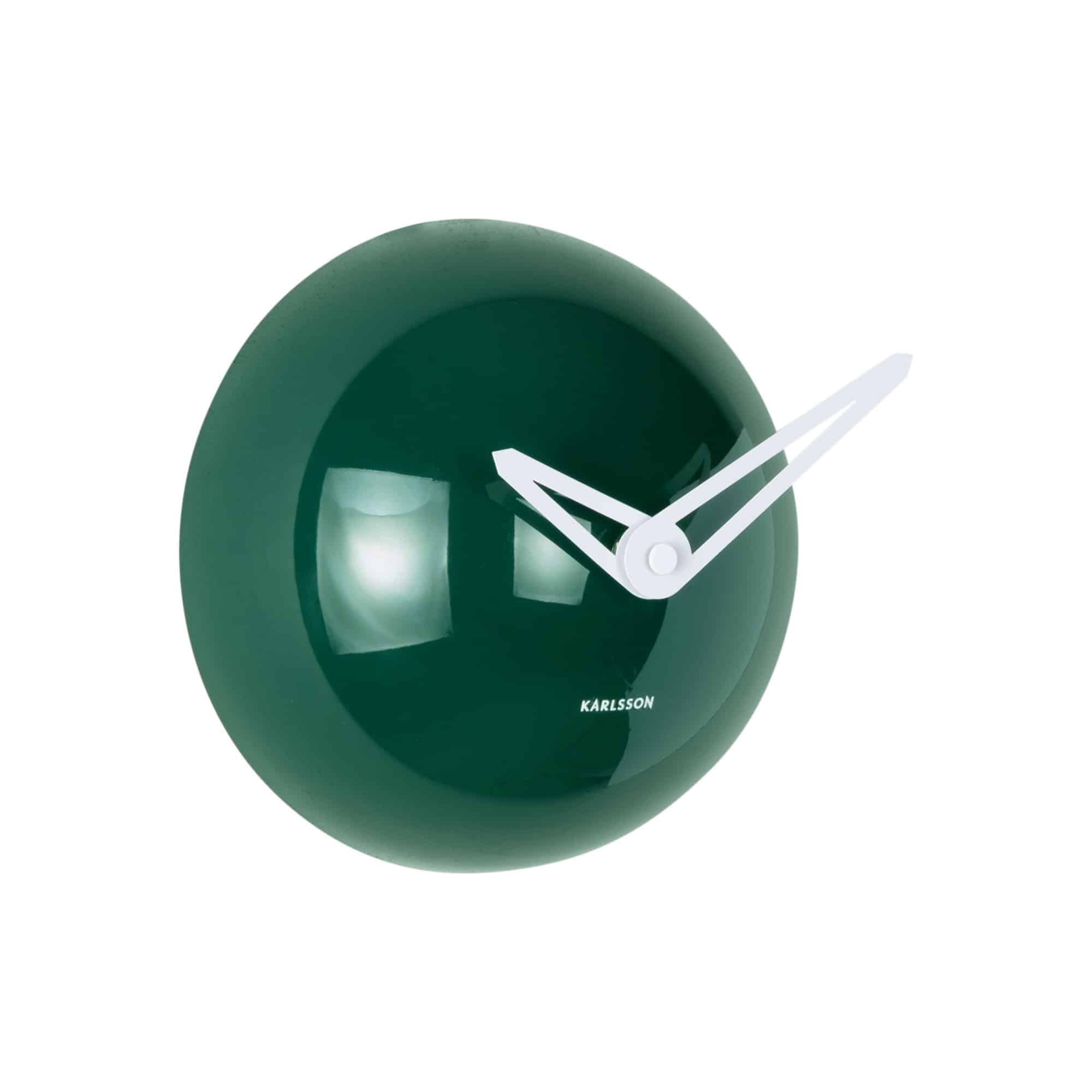 Karlsson wandklok Cool Retro Cap - groen - Ø15cm