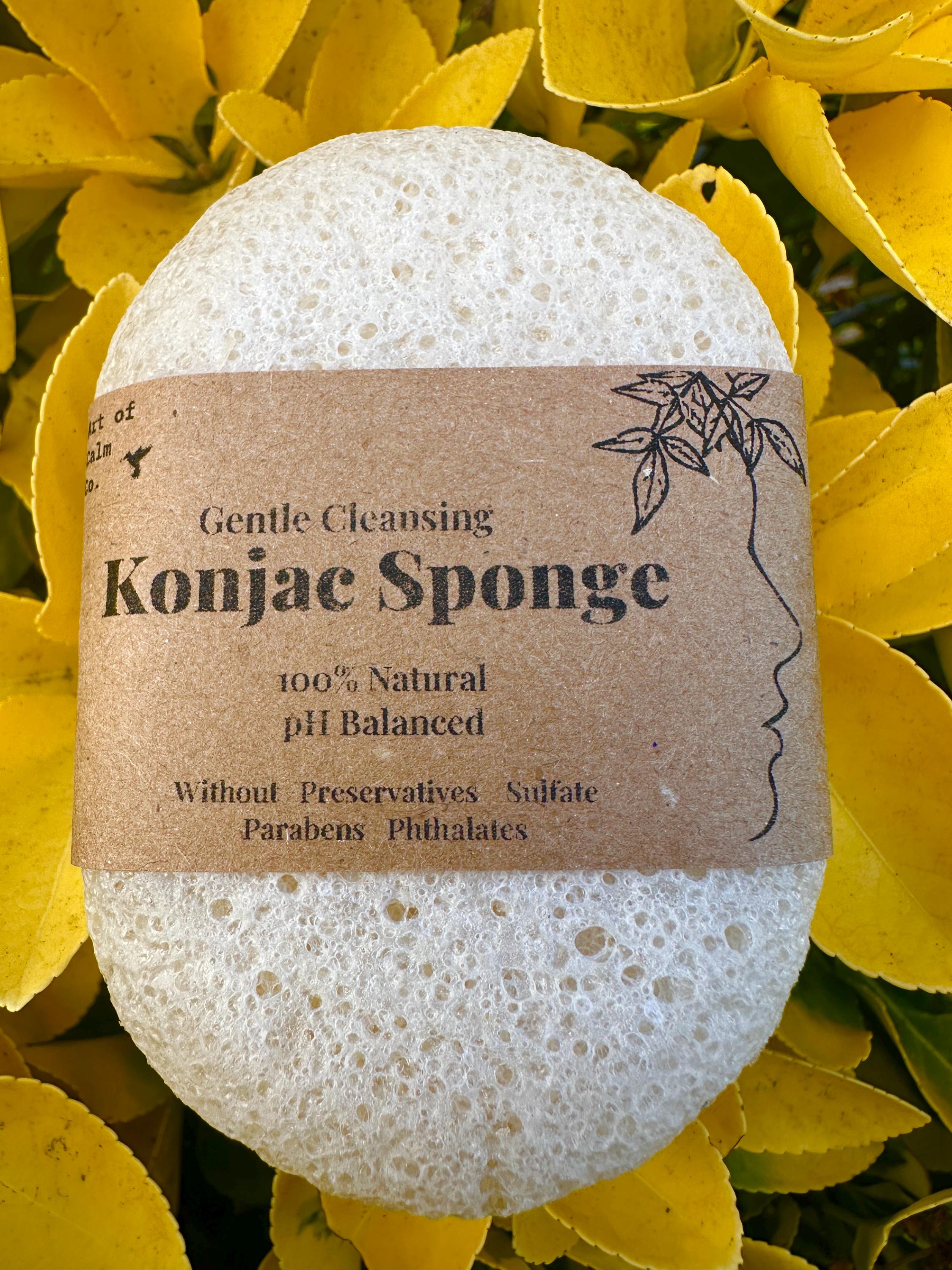 Eco-Friendly Konjac Sponge | 100% Natural, Biodegradable Beauty Essential | Zero Waste & Vegan Plastic Free | Skincare | Makeup Remover