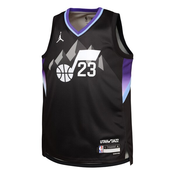 Lauri Markkanen Utah Jazz Jordan Brand Youth Swingman Jersey - Statement Edition - Black