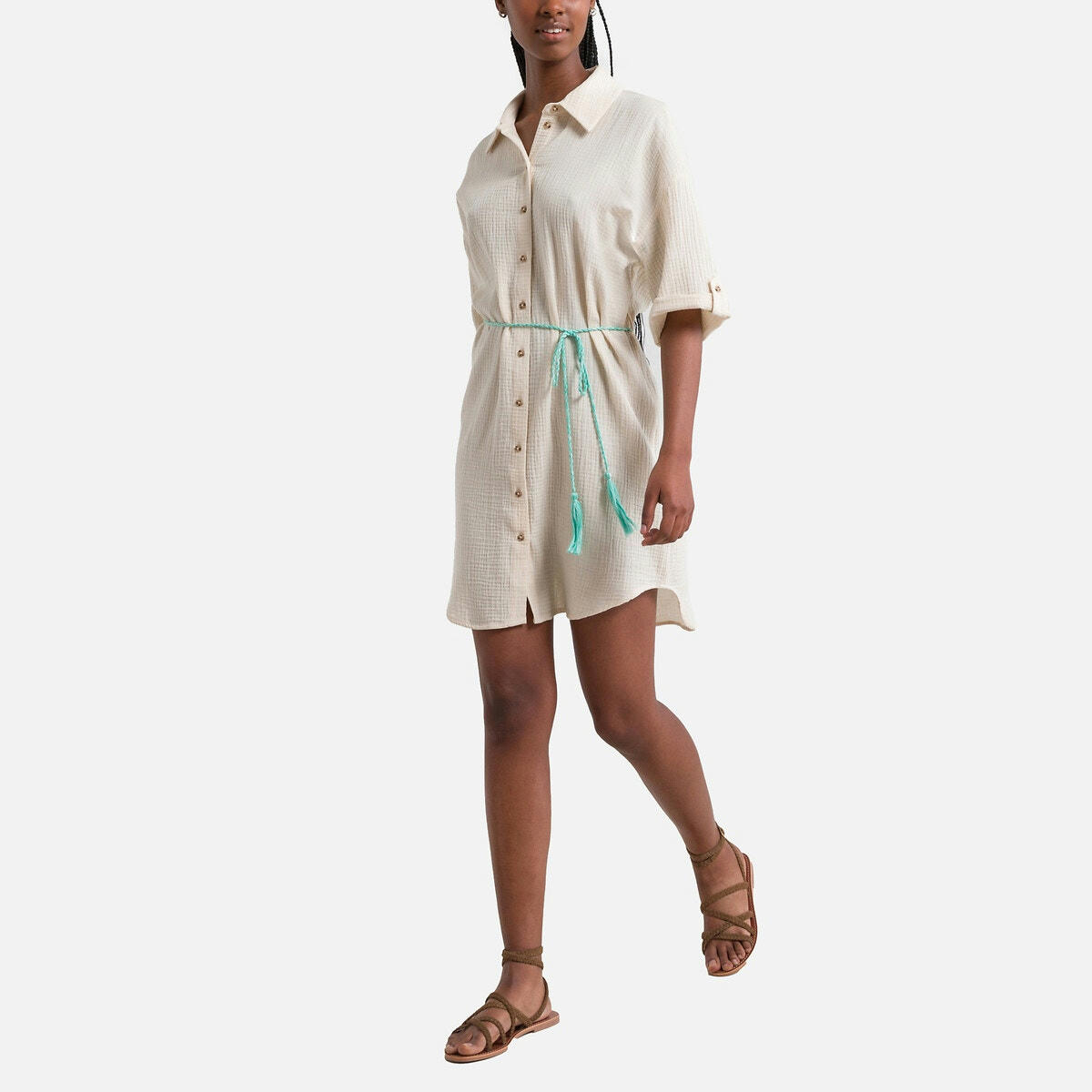 Robe chemise à nouer