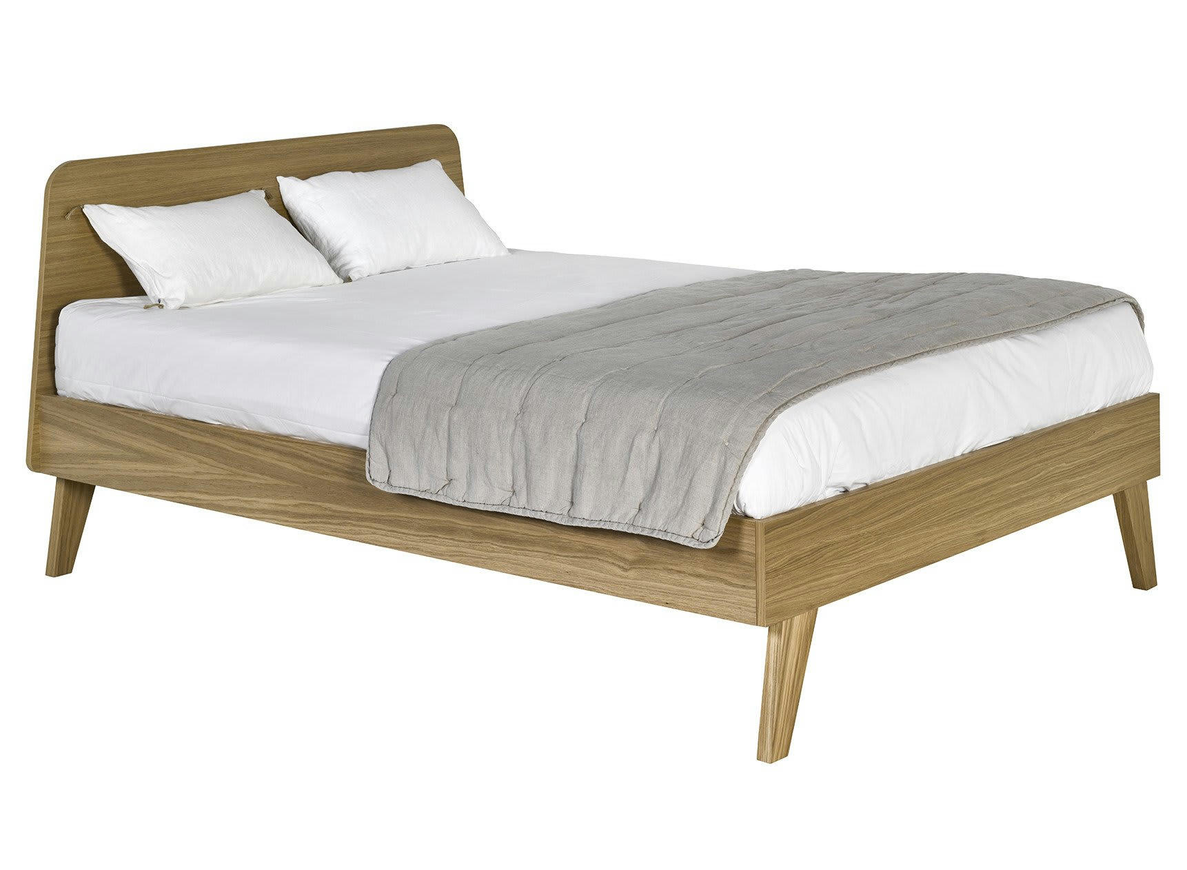 LOKI - Lit double 140x200 cm en chêne