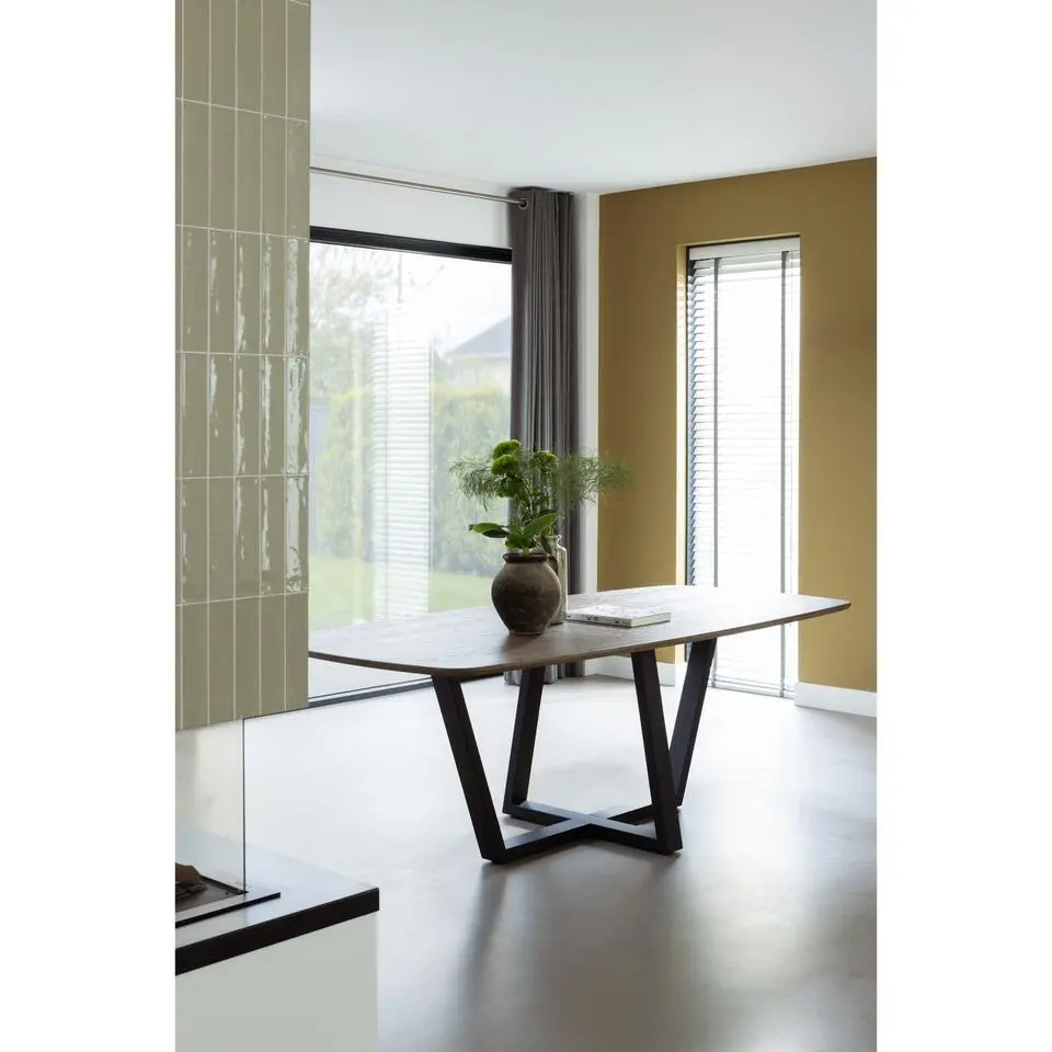 WOOOD Tablo Tafelpoot - Metaal - Zwart - 73x147x71