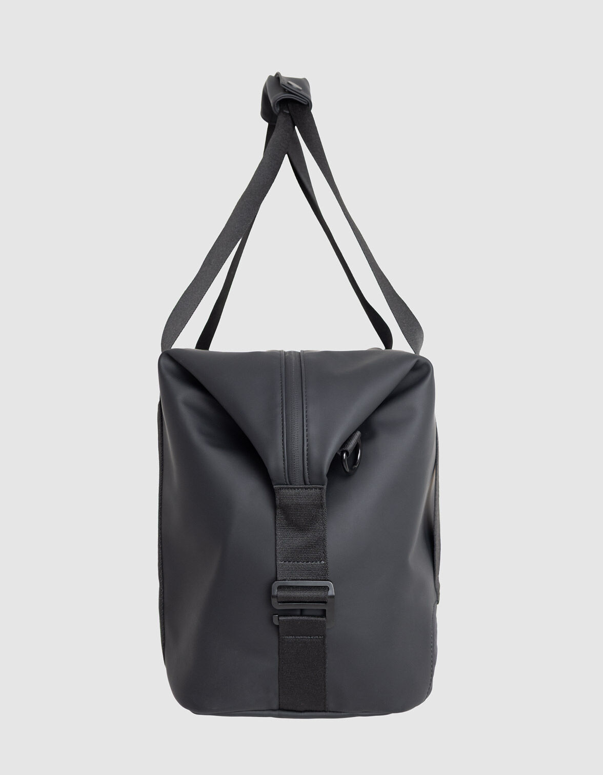Sac week-end noir nylon effet gomme Homme