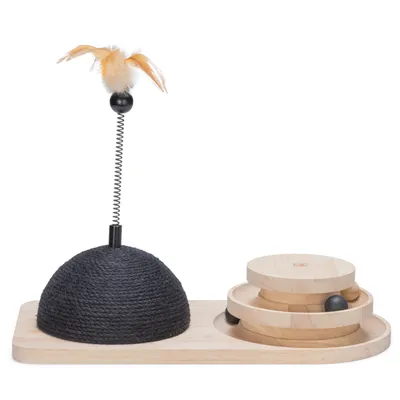 Designed by Lotte Wooden Play Tower & Scratching Ball Maia