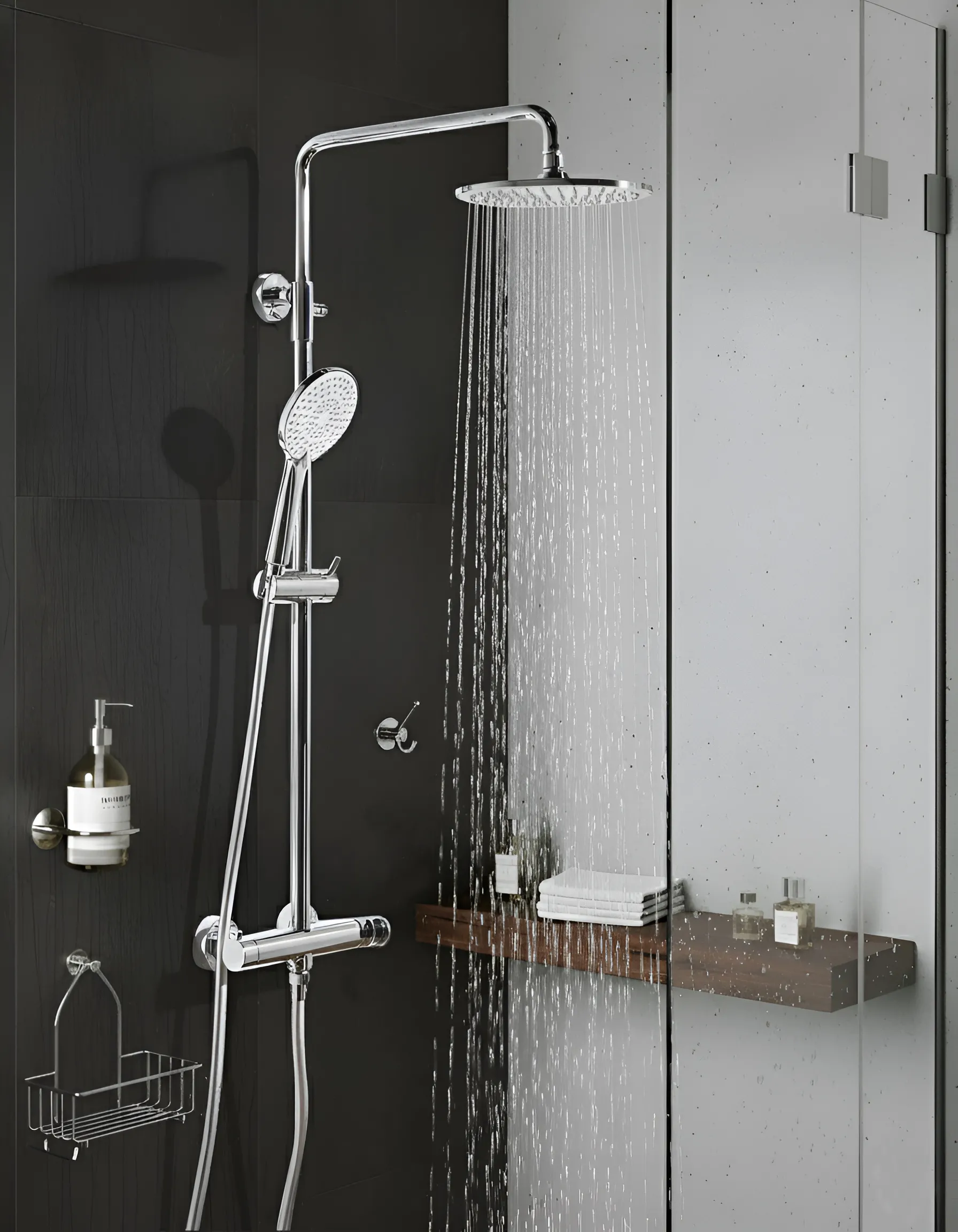 Mixer Shower Set with Rainshower CATAMARCA Silver