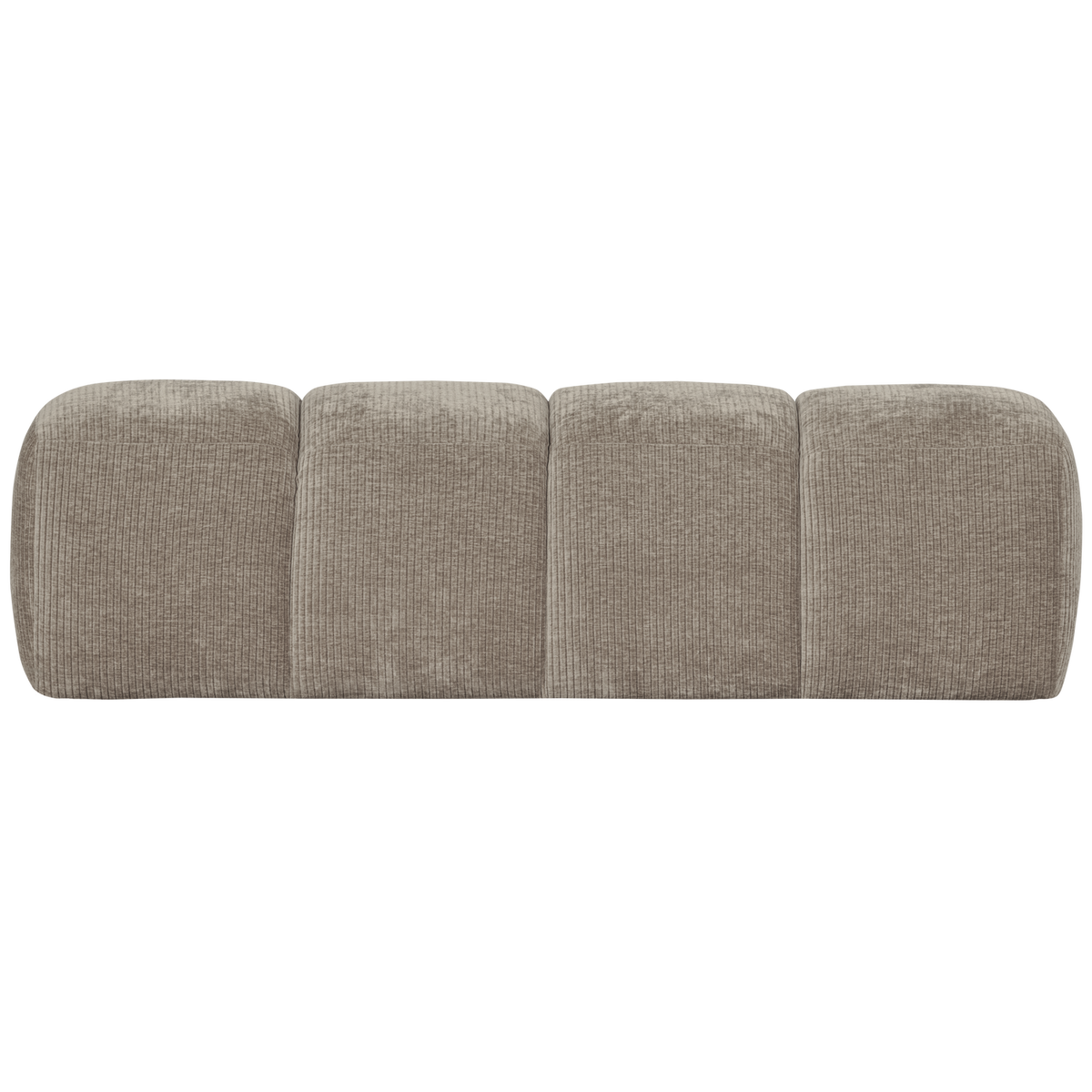 WOOOD eetbankje 164 cm Mojo - Ribstof - Donker Zand - 49x164x45