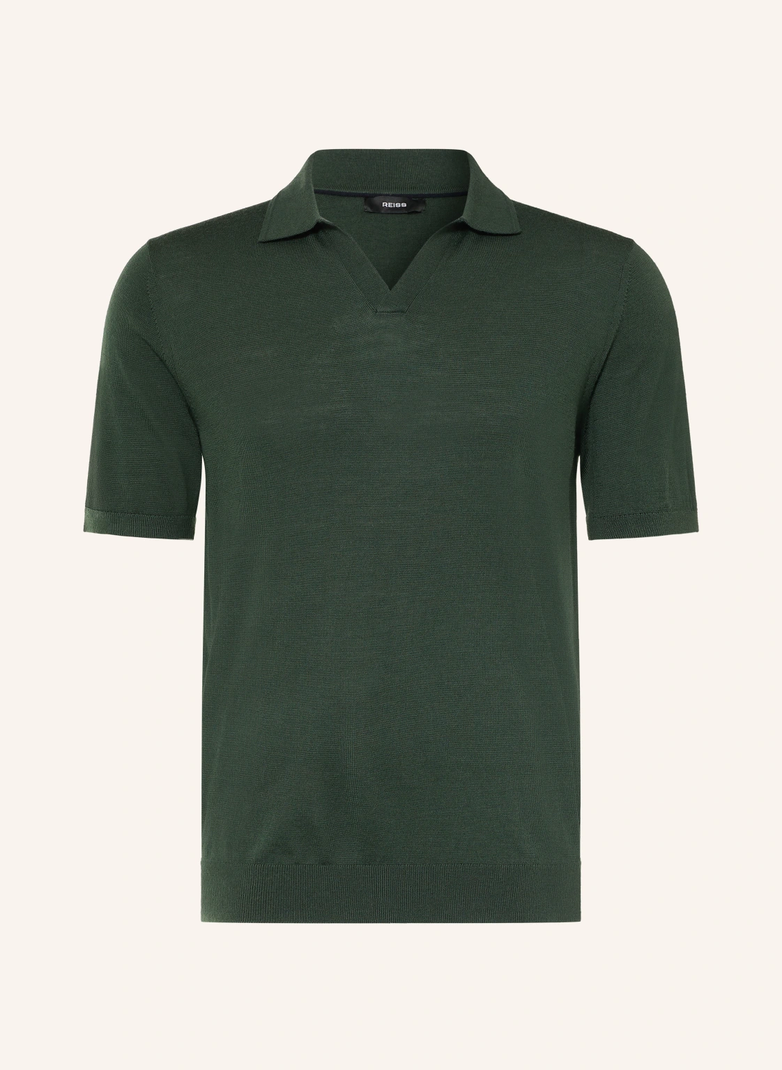 REISS Strick-Poloshirt DUCHIE aus Merinowolle