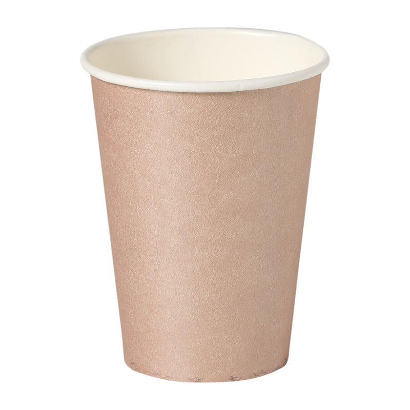 Papieren bekers - ros&eacute;goudkleurig - set van 8