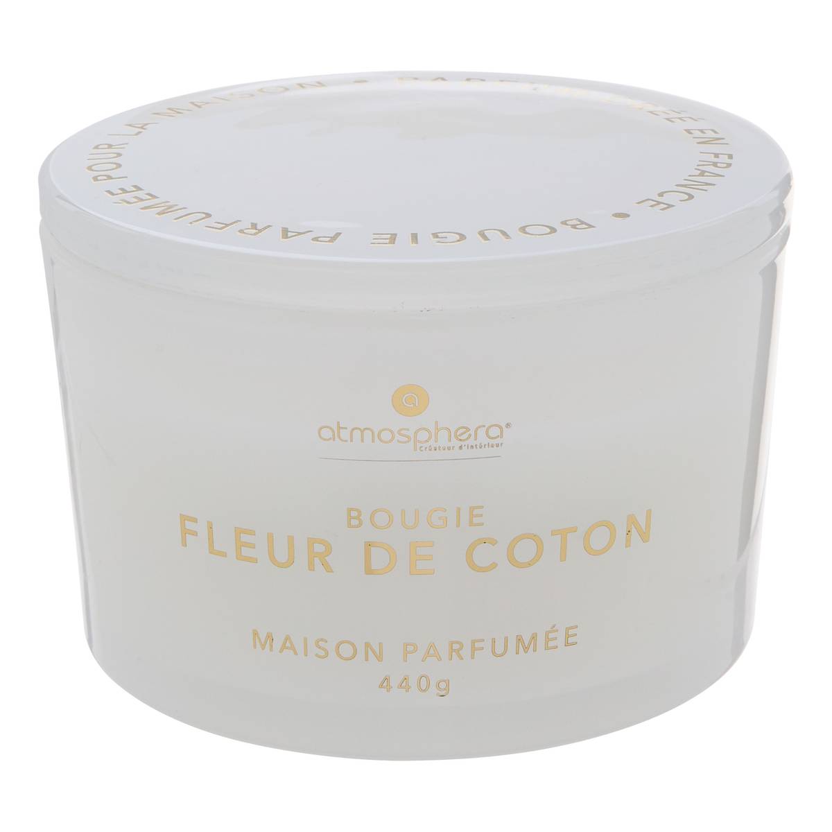 Scented Candle "Glowy" Floral Scent, Cotton Flower, 440g