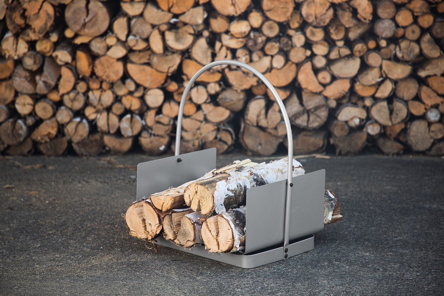 Rebellenclub Java Haardhout Houder - Zilver