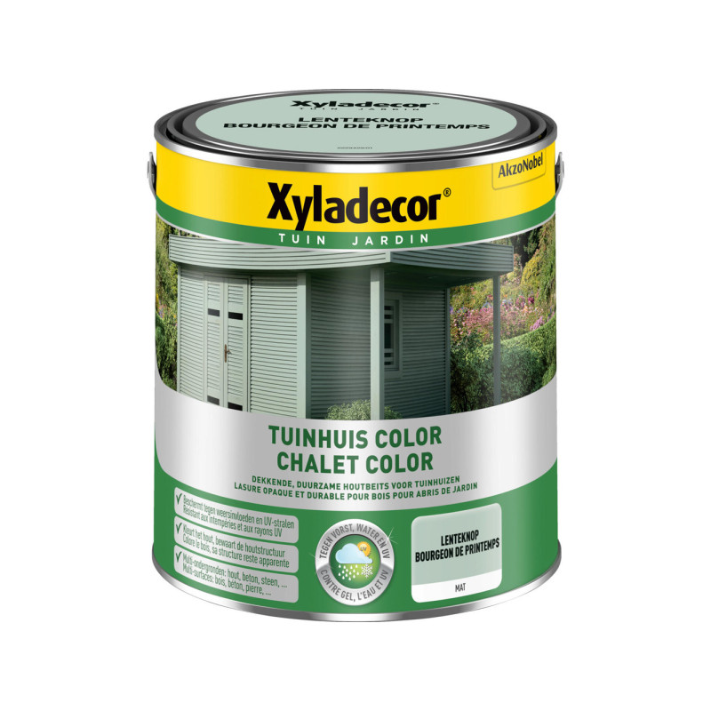 Lasure pour bois Chalet Color bourgeon de printemps 2,5 L XYLADECOR