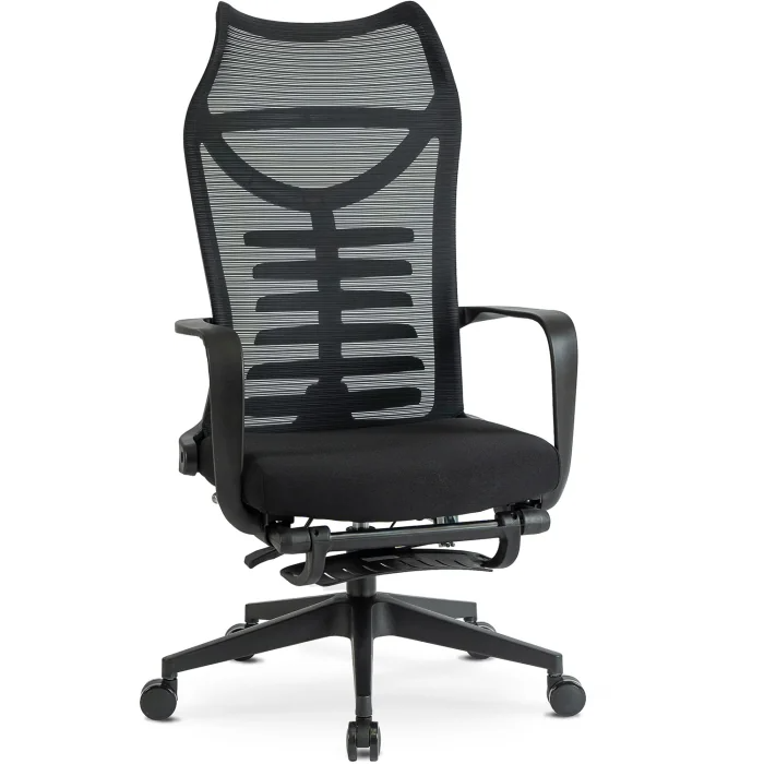 Fotel Biurowy Krzesło Obrotowe Ergonomiczny Czarny ACTON