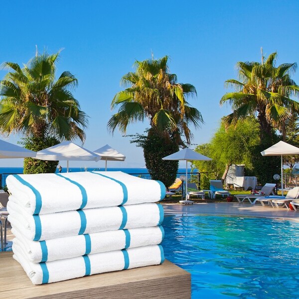 Arkwright Las Rayas 4-Piece Striped Beach Towel Set - 30x60