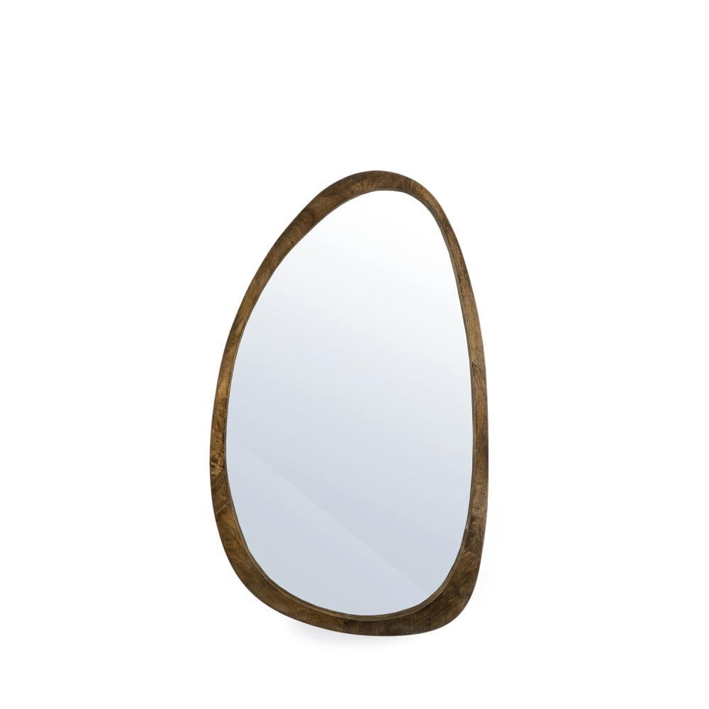 PLECTO - Miroir organique en bois foncé