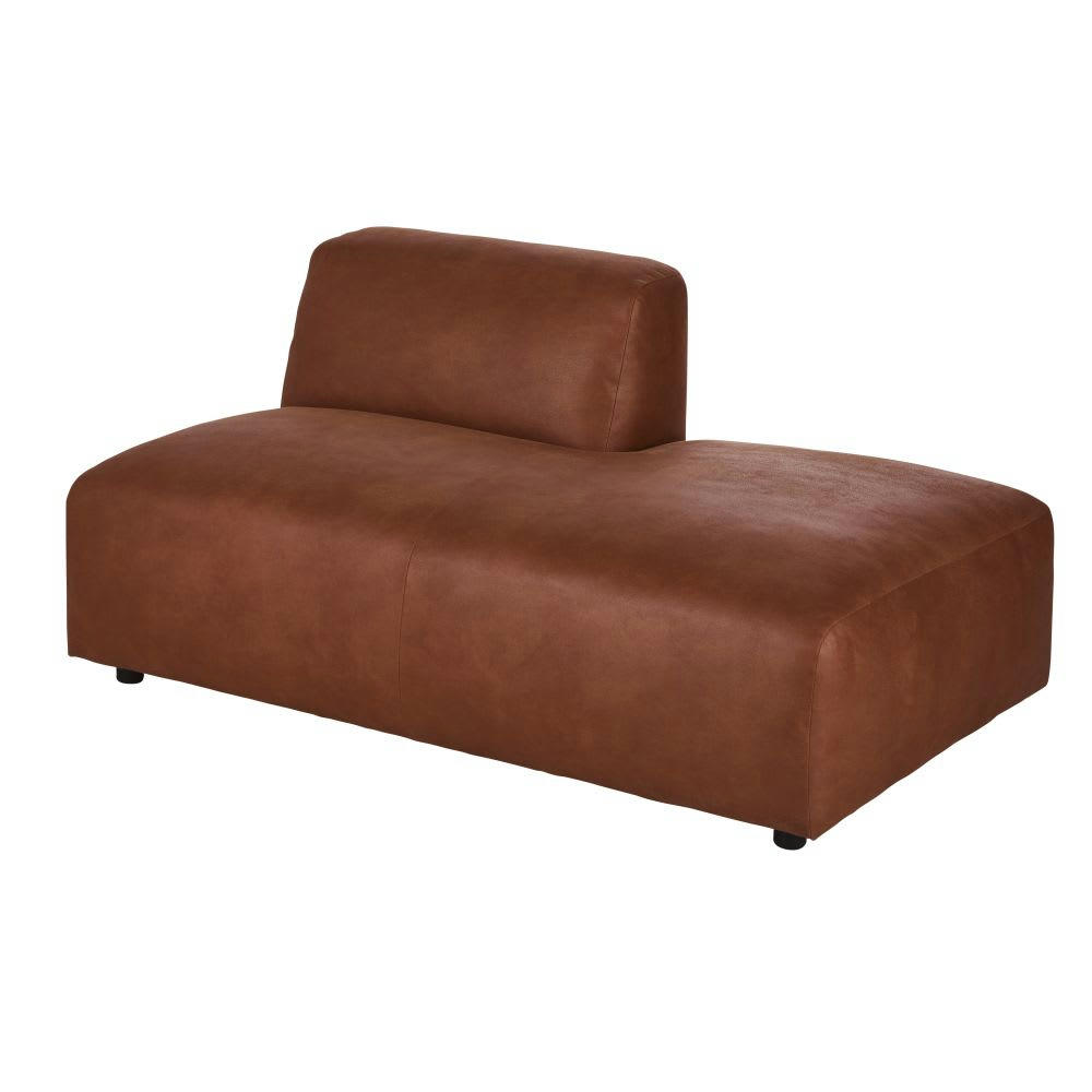 Buddy - Méridienne droite pour canapé modulable camel