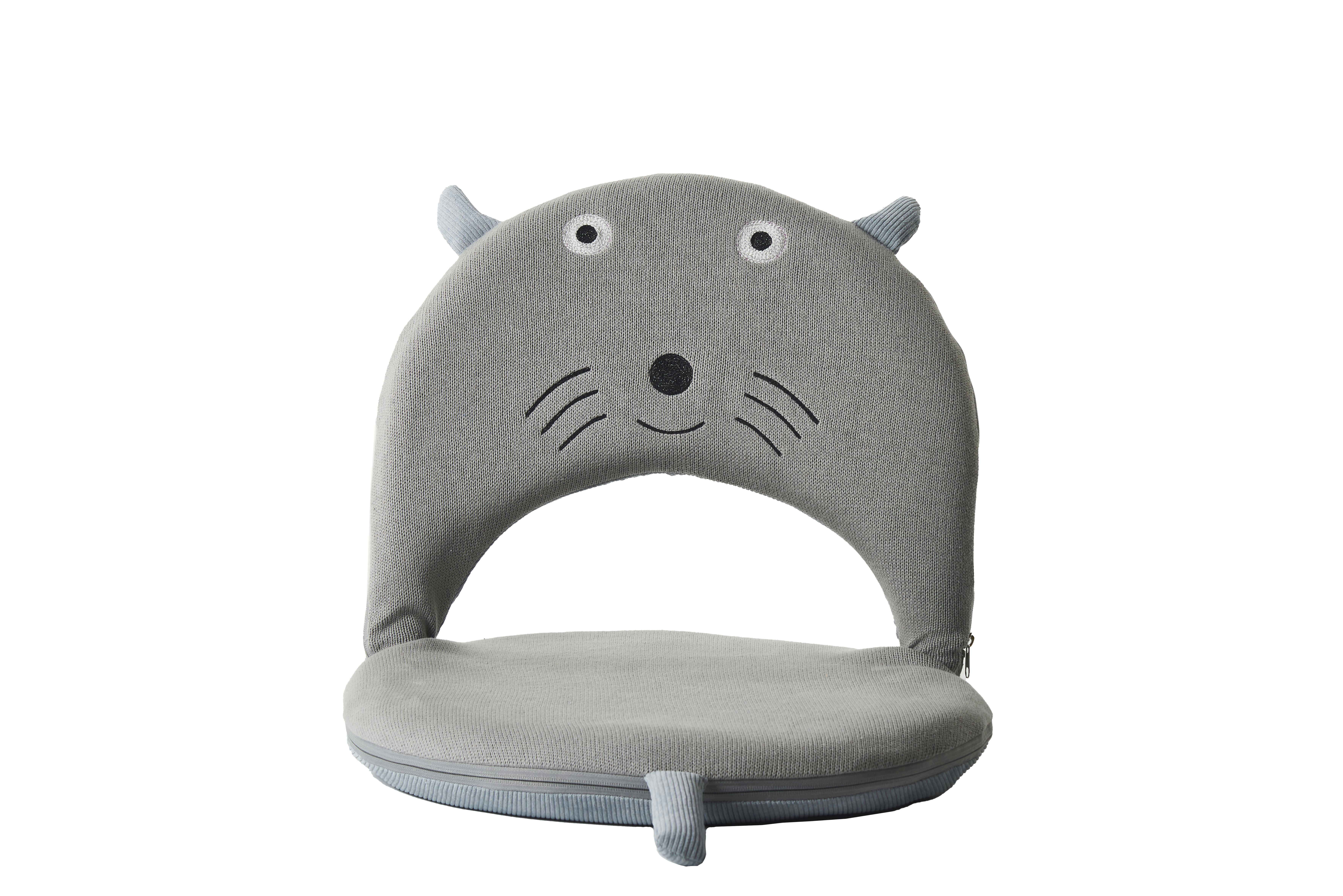 MONTESSORI - Siège mousse 100% coton gris