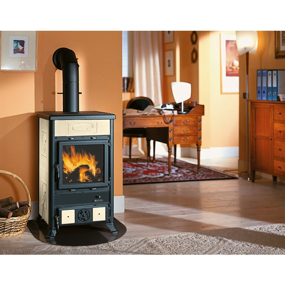 Kaminofen »Rosella R1 BII«, schwarz/beige, Naturstein, 8,7 kW