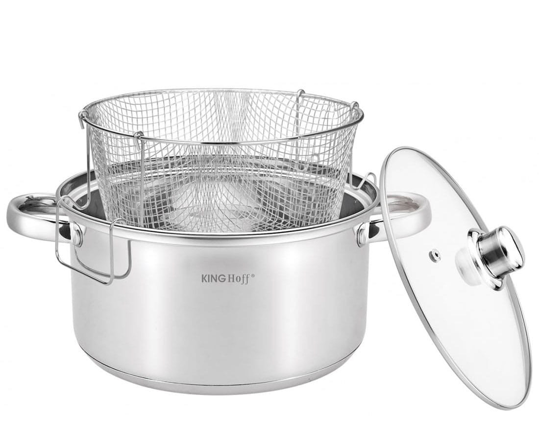 Garnek 5.5L 24cm z koszykiem do smażenia KINGHOFF