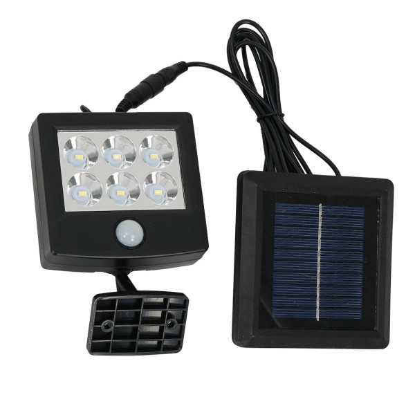 Lampa solarna czarna LED 1.05W zimna barwa 200lm 500mAh IP44 Eko-Light