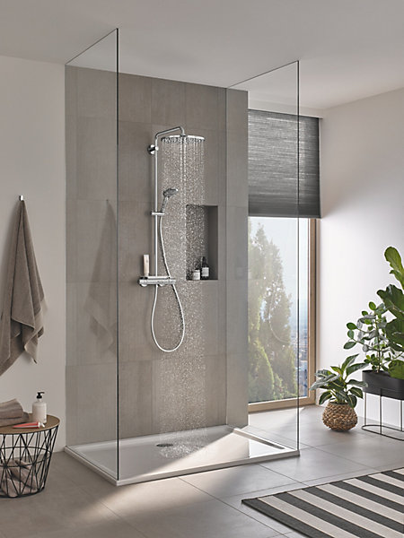 Colonne de douche thermostatique chromé Grohe Vitalio 310