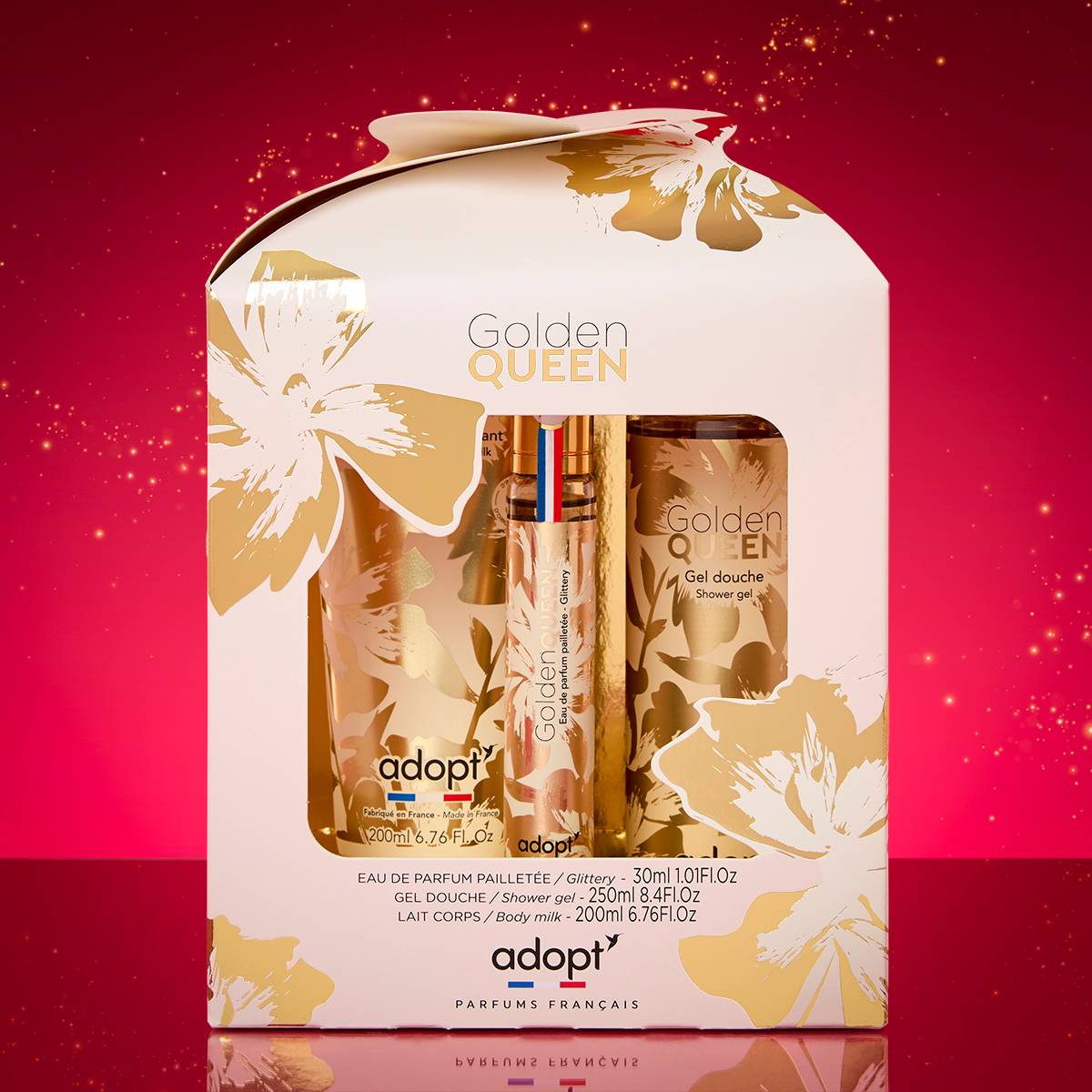 Golden QueenCoffret eau de parfum 30 ml   gel douche 250 ml   lait corps 200 ml