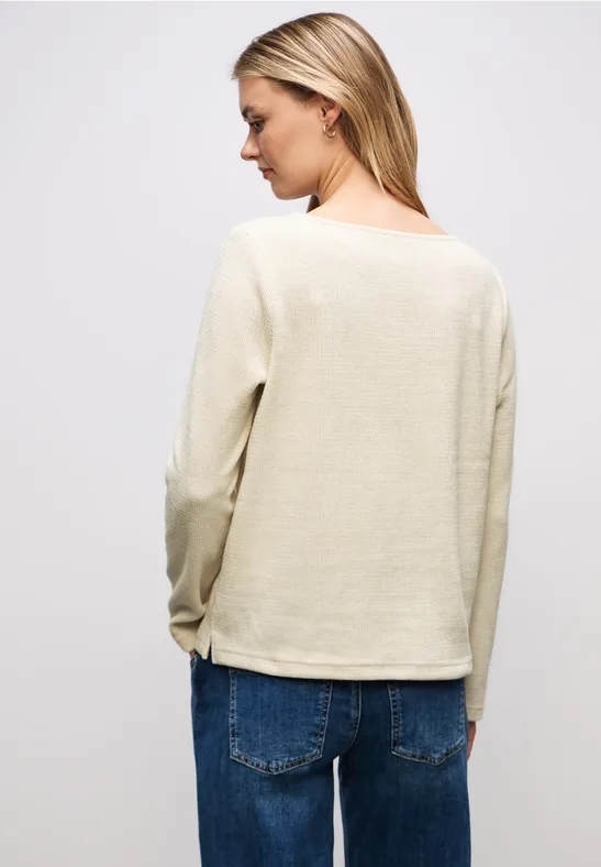 Shirt mit U-Boot-Ausschnitt