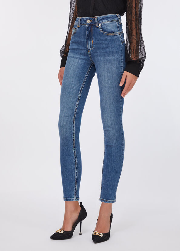 Jeans skinny a vita alta