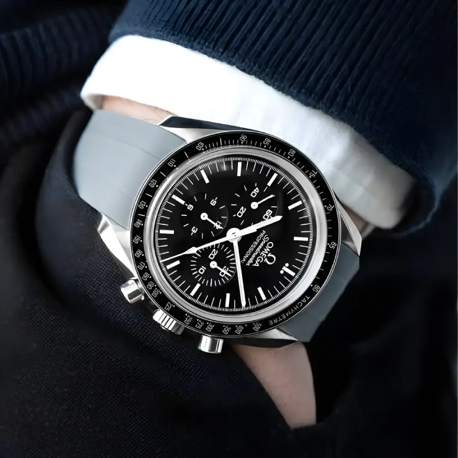 Omega – Speedmaster –  Rubber Strap – Grey