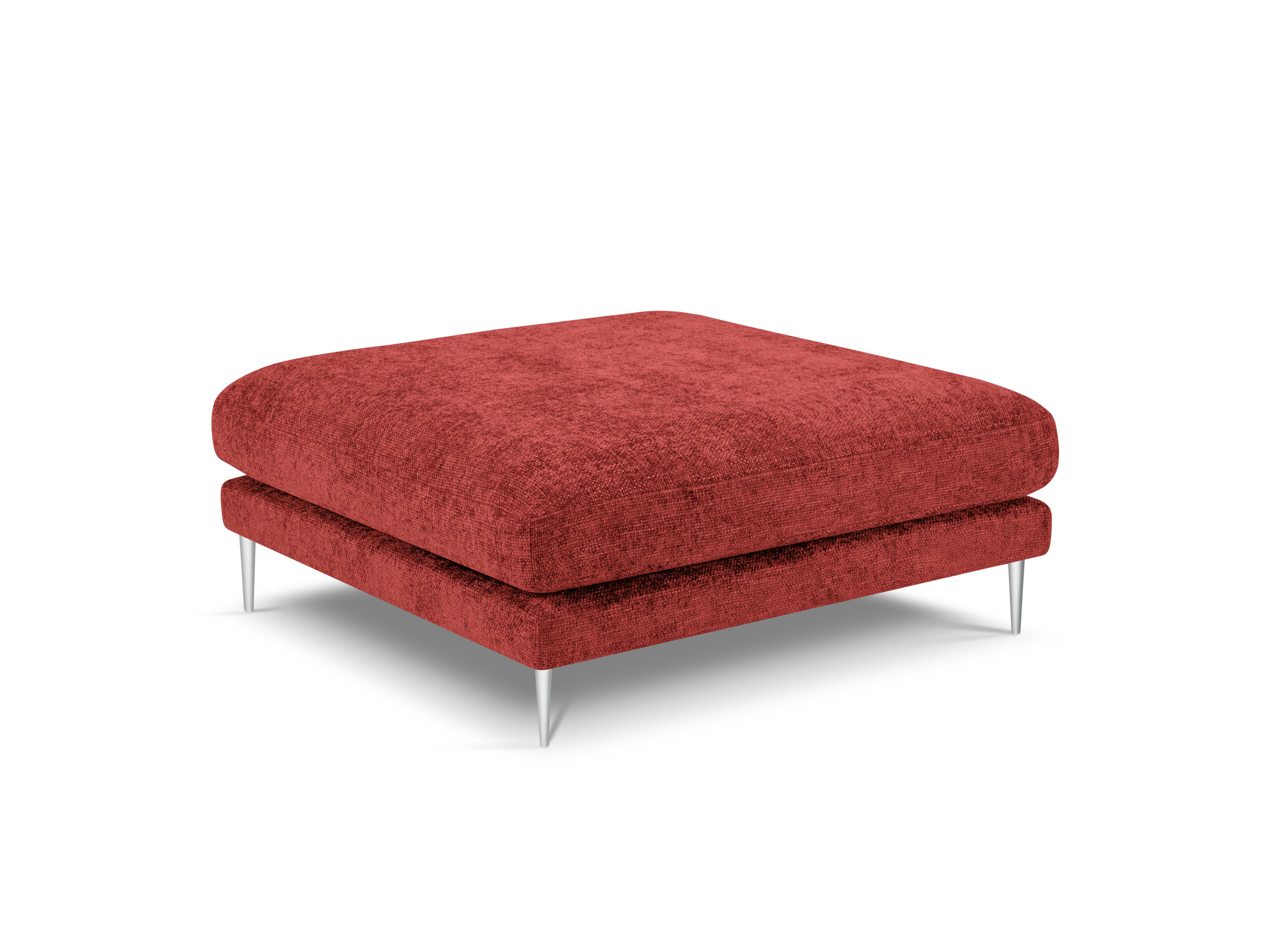 JOG - Pouf en tissu structuré rouge