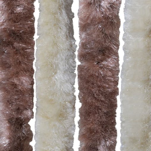 NNEVL Insect Curtain Beige and Light Brown 100x220 cm Chenille