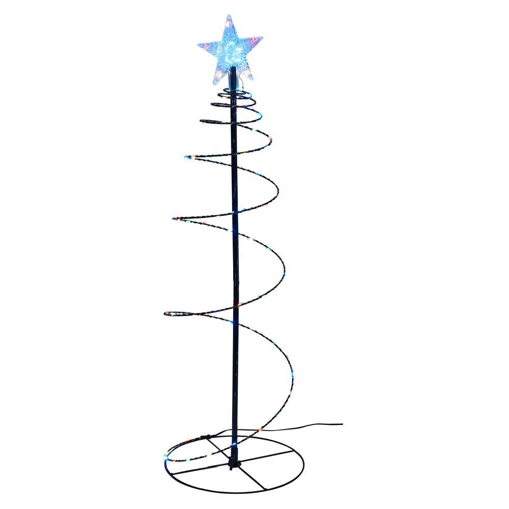 Sapin No&euml;l lumineux 80LED multicolores Ø20xH60cm