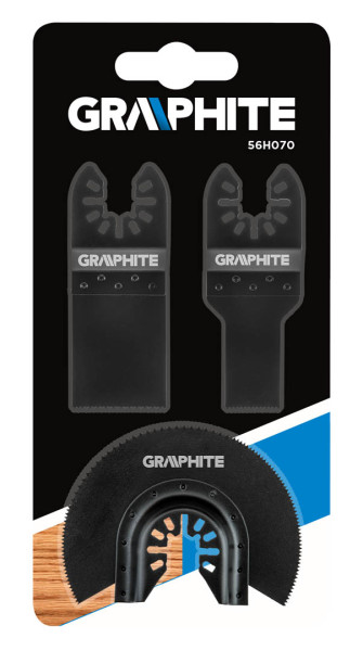 Zestaw brzeszczotów do drewna 3szt GRAPHITE 56H070