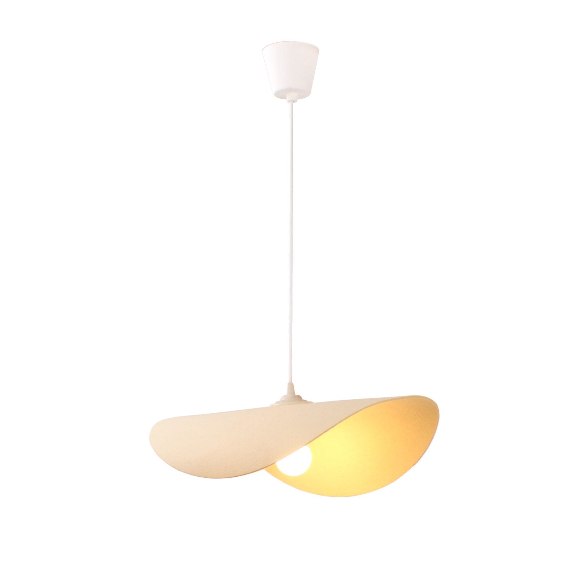Lampa wisząca LL ARILAS LAMP06 E27 66516 LightLogic kremowa z filcu biała