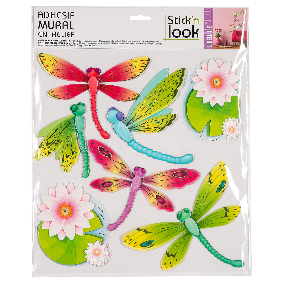 Sticker de borboletas com relevo 32x0,8x30cm