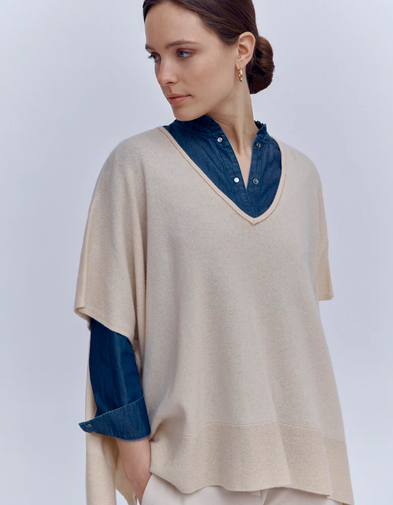 Cape maille en cachemire GAZELLE/86105/017