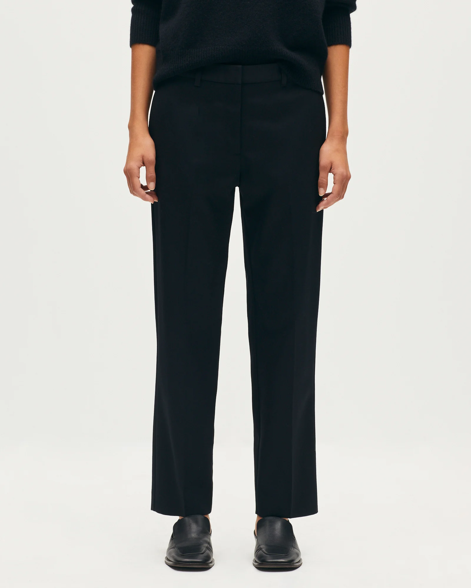 Pantalon cigarette en laine MARGUERITE