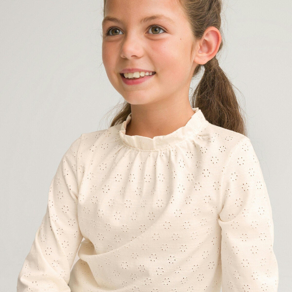 T-shirt manches longues façon blouse