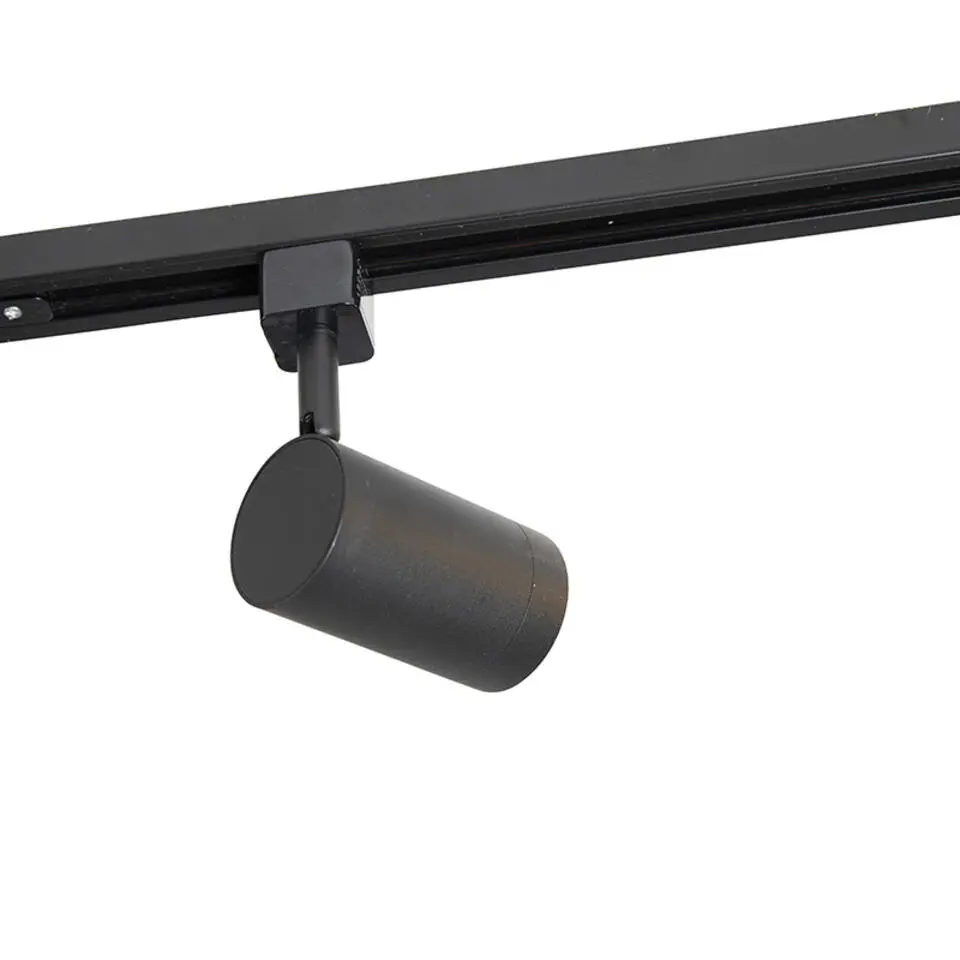 Qazqa railverlichting set iconic jeana zwart gu10