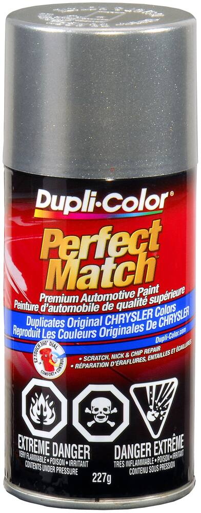 Dupli-Color Perfect Match Premium Acrylic Lacquer Automotive Aerosol Spray Paint, Bright Platinum (PS4, MS4), 227-g