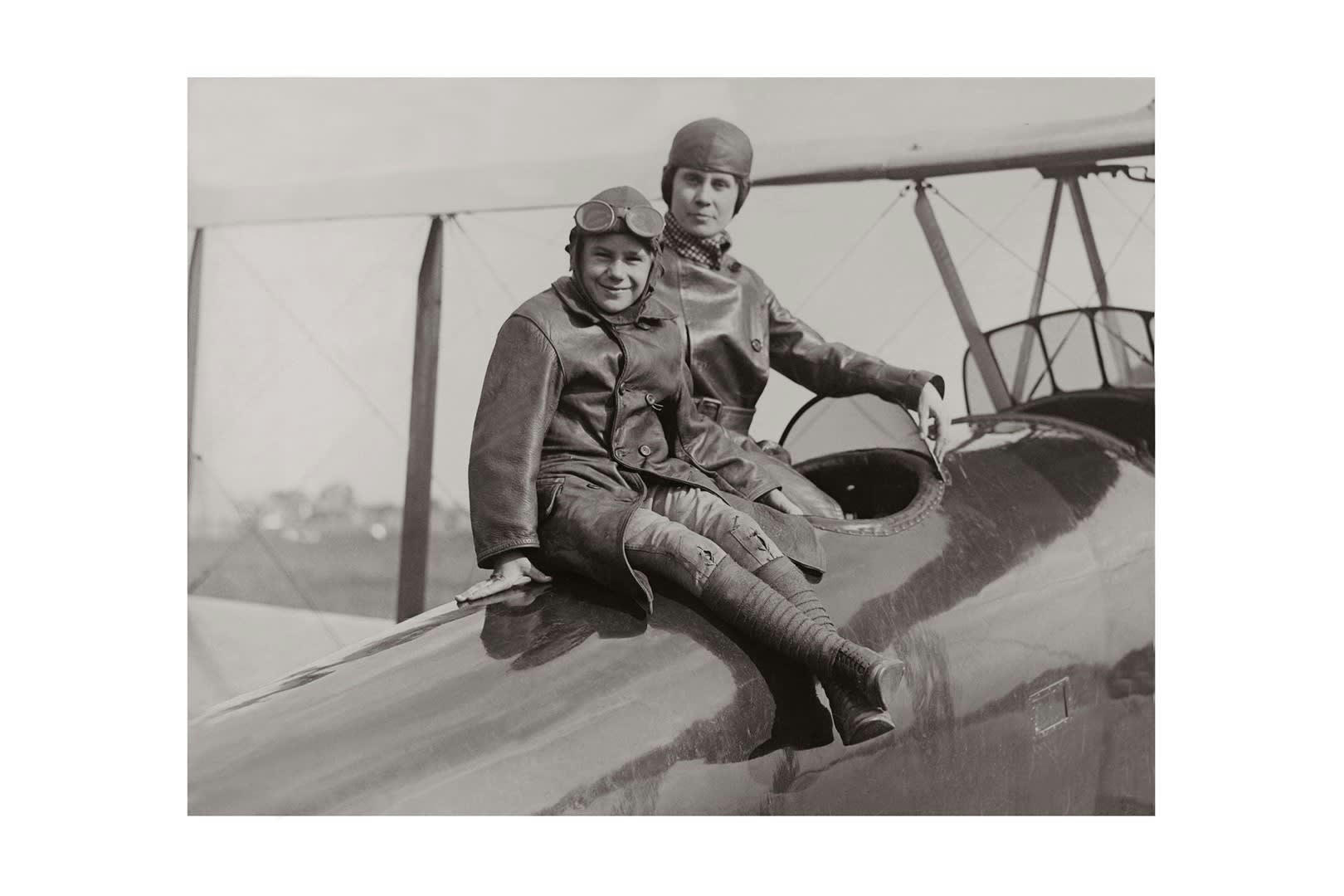 DANS LES AIRS - Photo ancienne noir et blanc avion n°04 alu 40x60cm