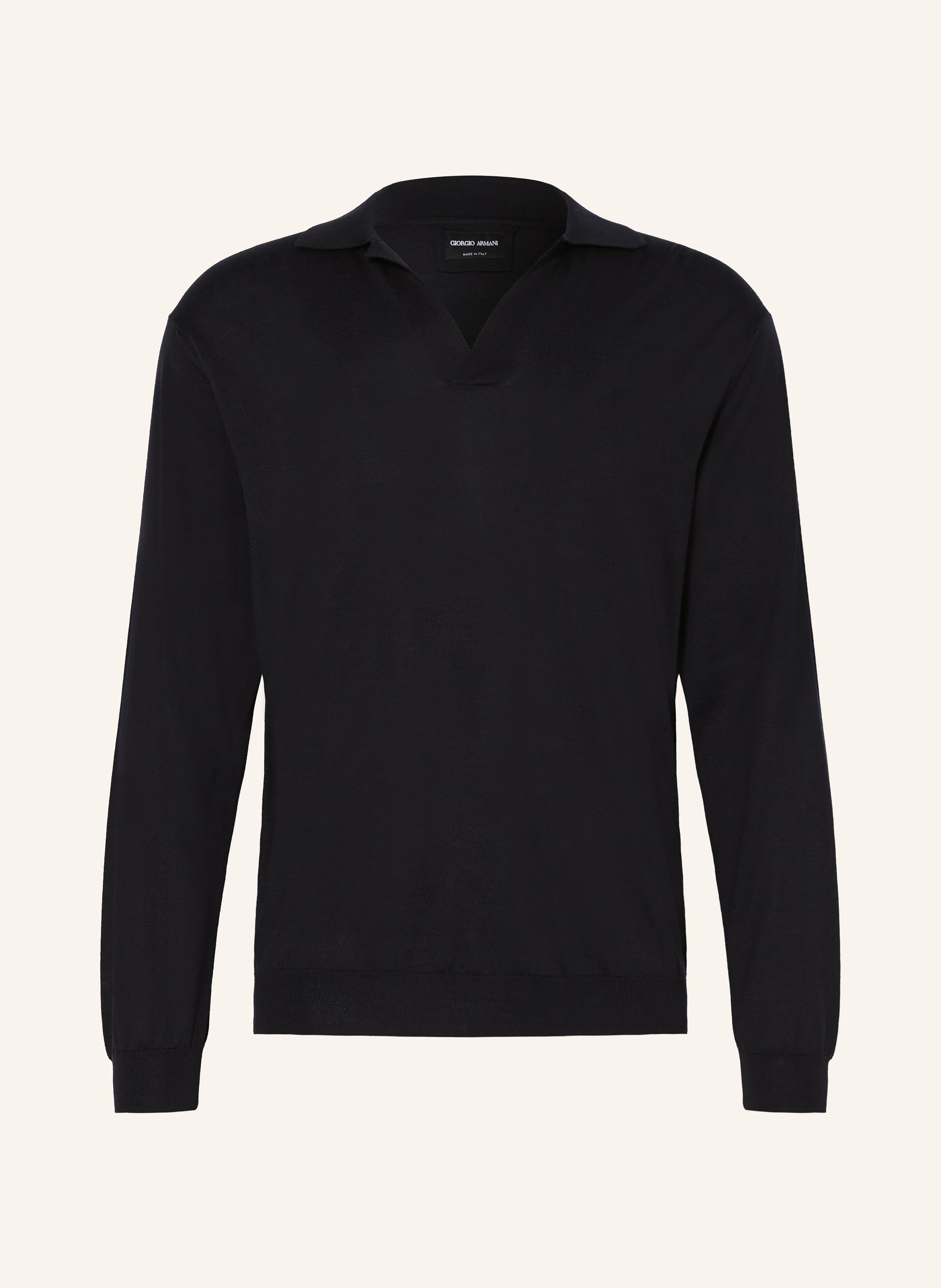GIORGIO ARMANI Strick-Poloshirt mit Seide